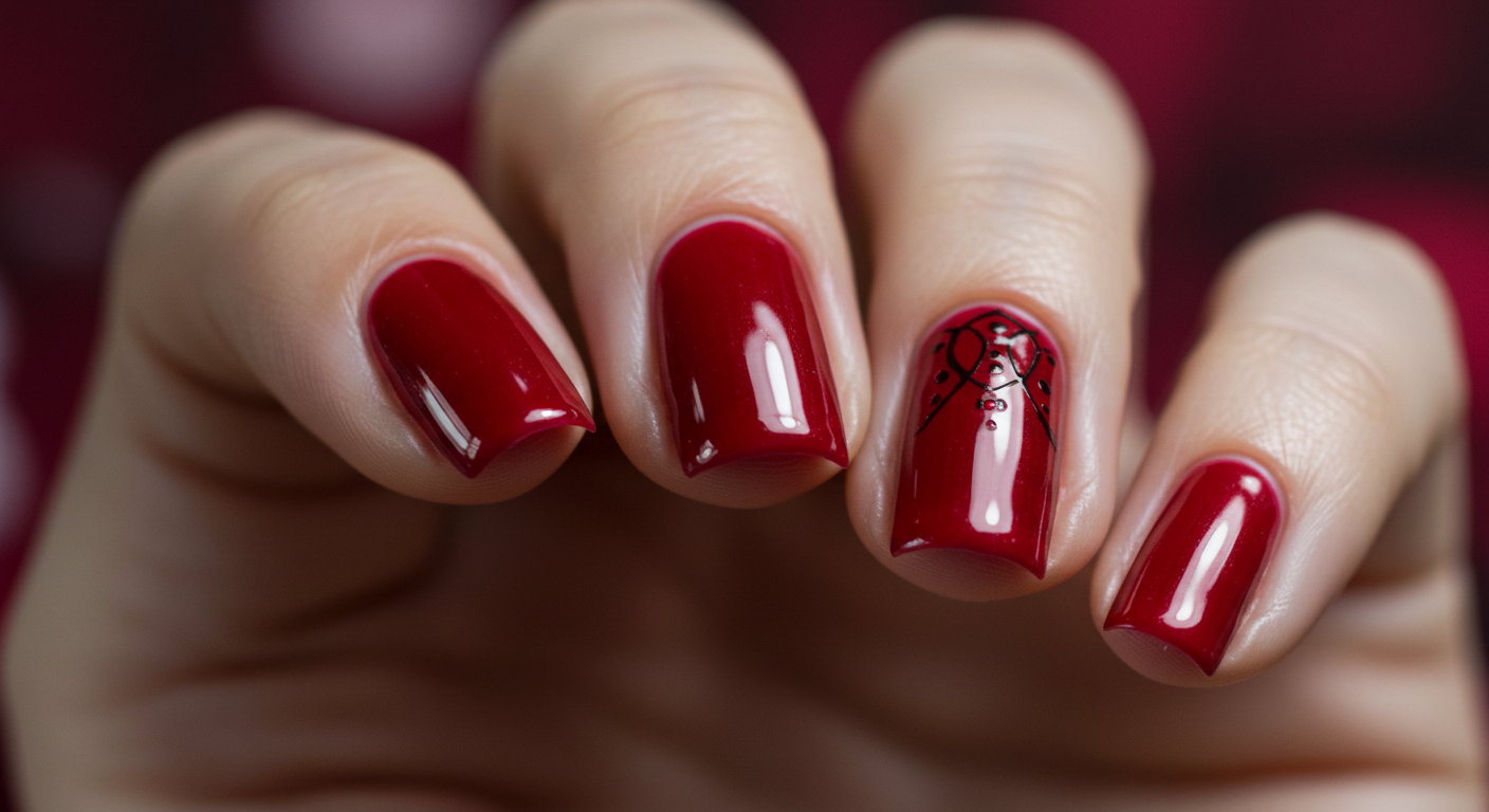 Scarlet Love Affair Valentine Nail