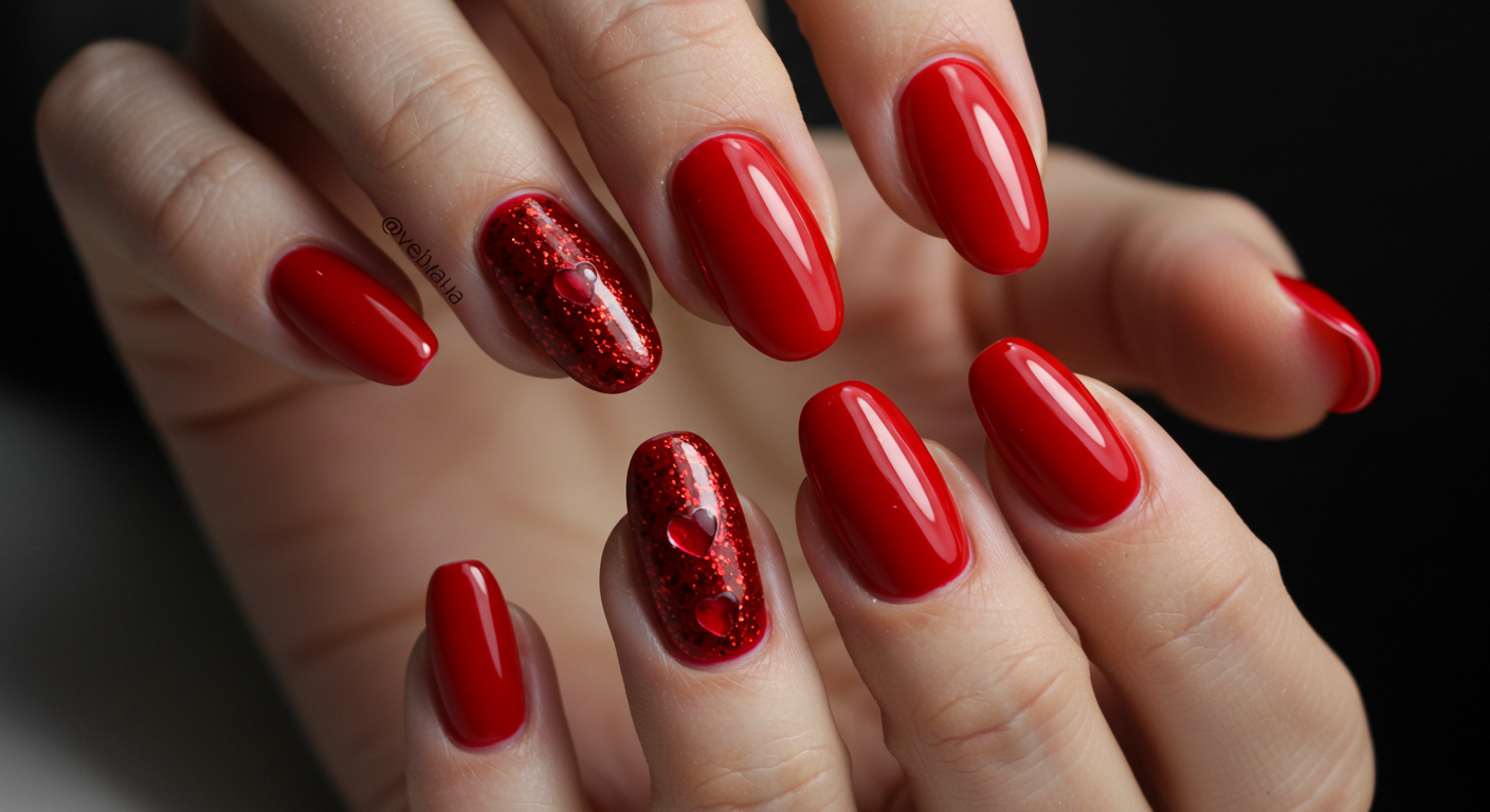 Unforgettable Red Valentine Nail