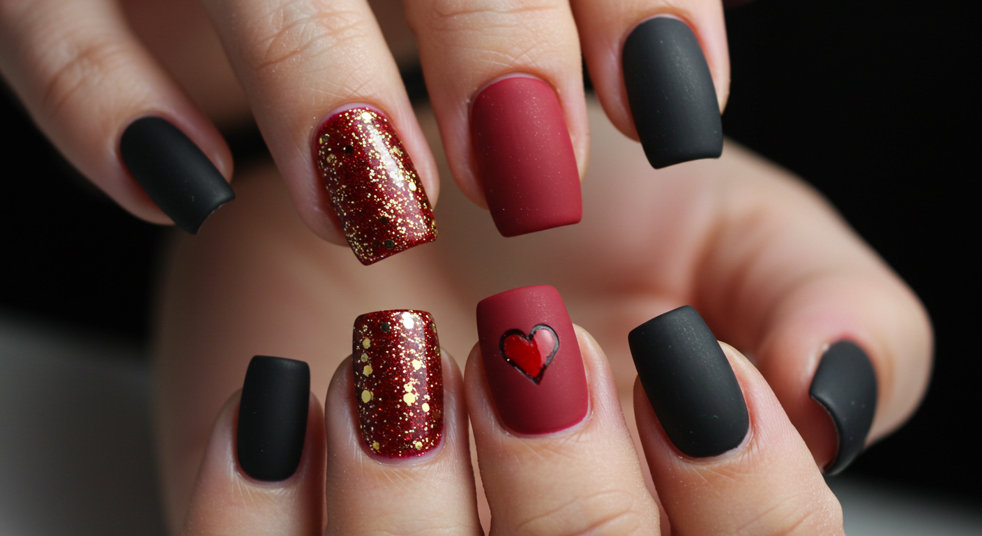 Heartbreaker Shades Valentine Nail