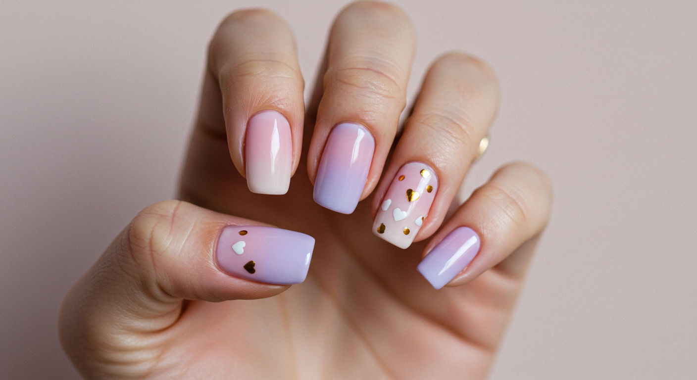 Heartfelt Hues Valentine Nail