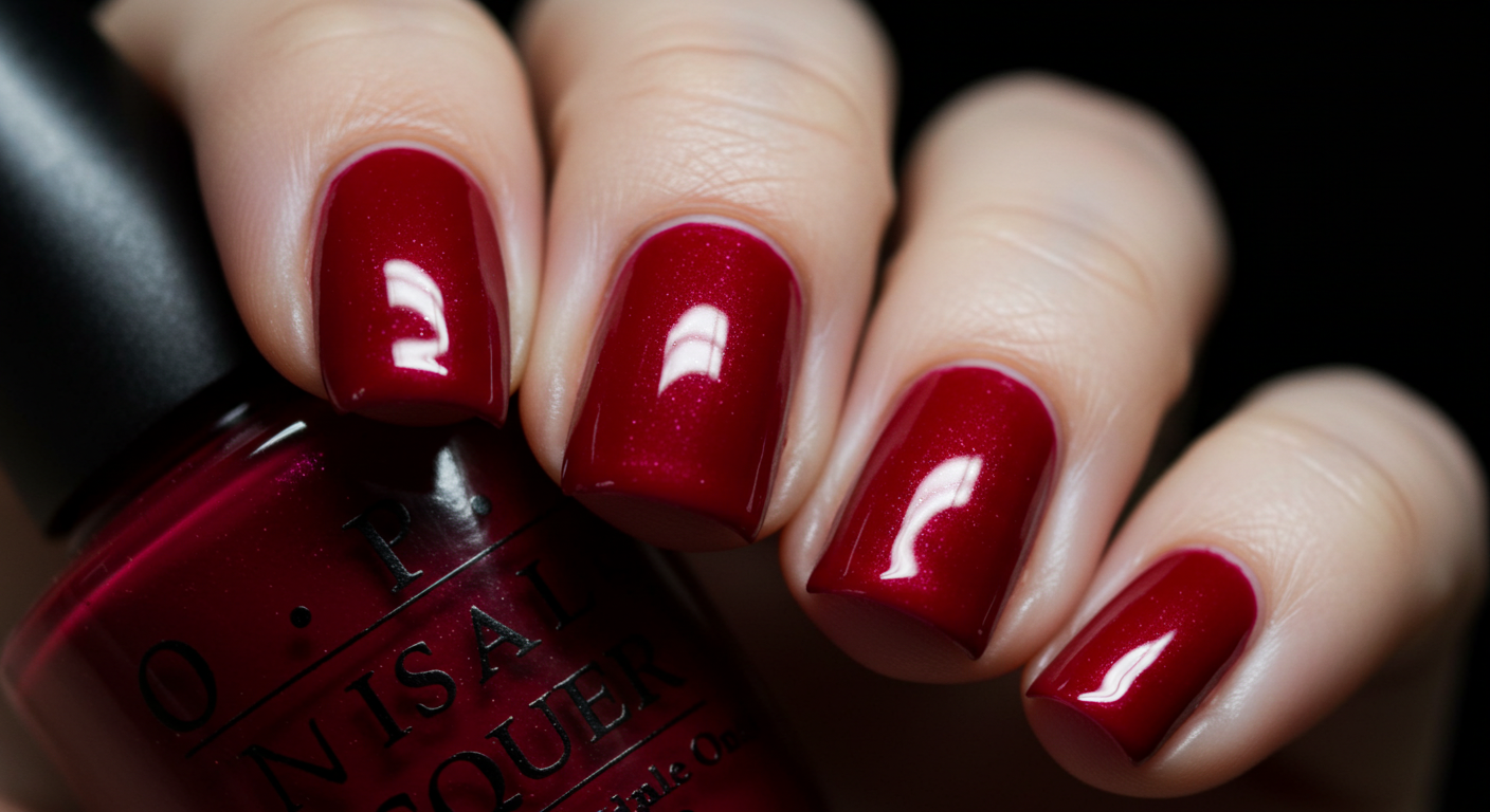 Kiss Me Crimson Valentine Nail