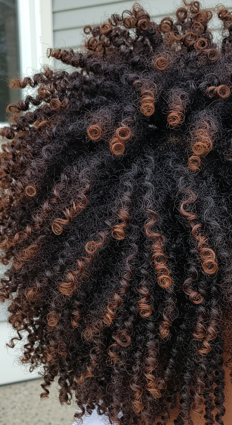 Afro with Defined Curls Black Women Hairstyle