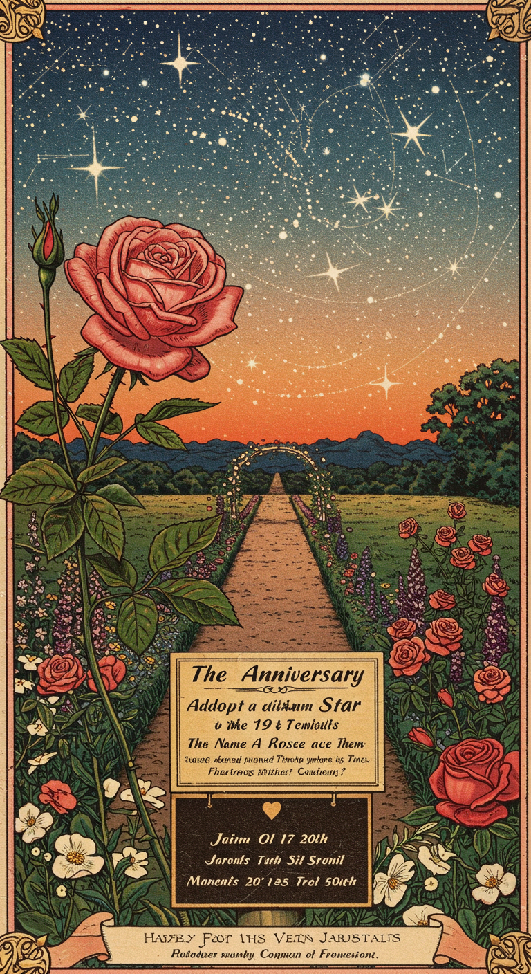 Anniversary Adopt a Star or Name a Rose After Them