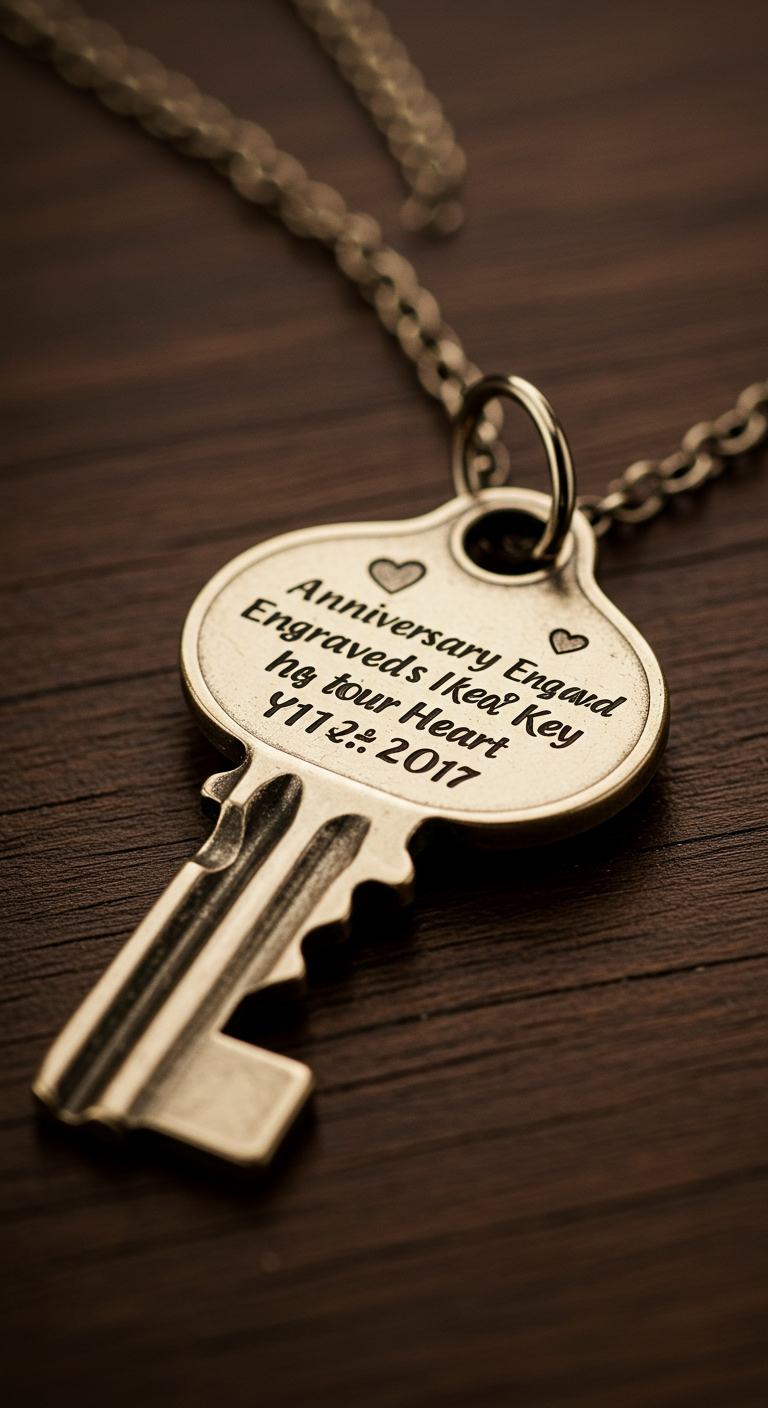 Anniversary Engraved Key to Your Heart