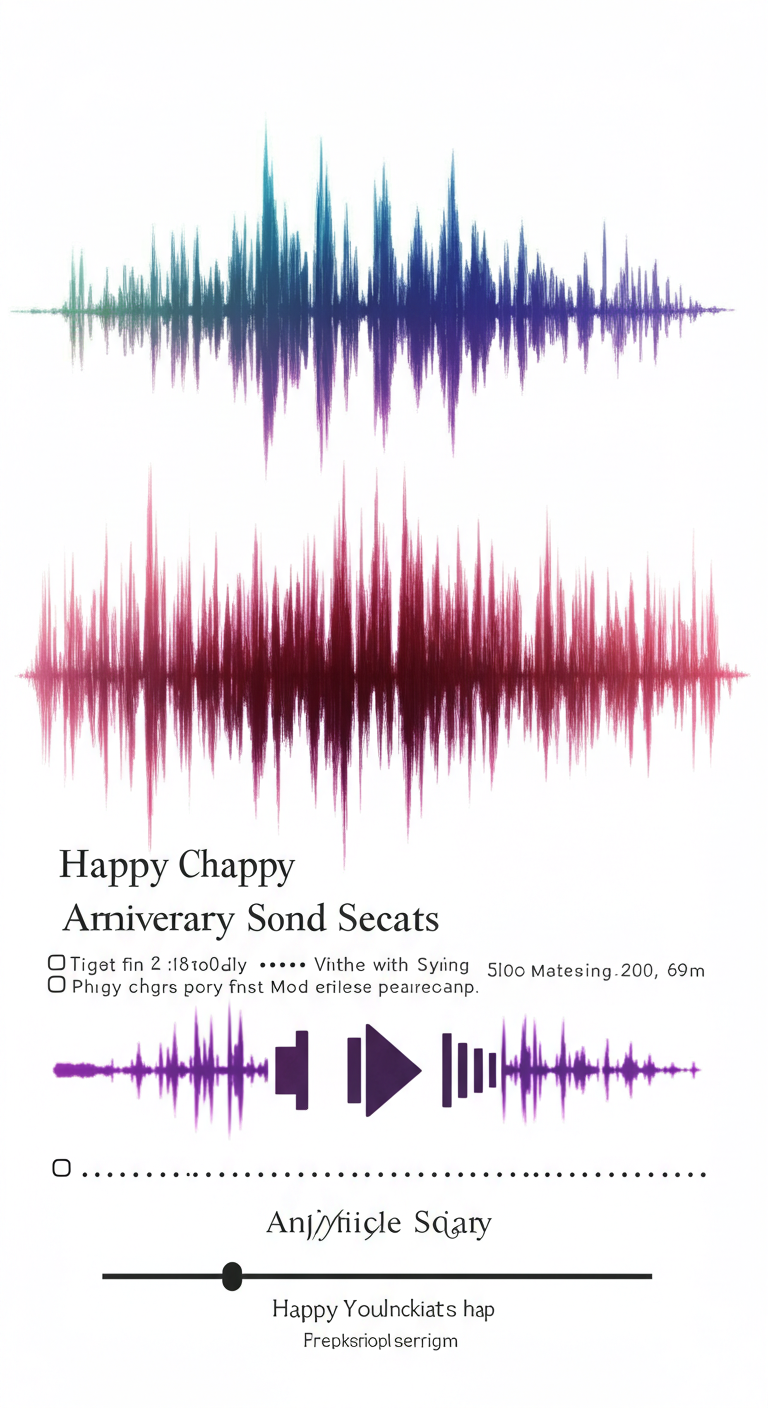 Anniversary Personalized Sound Wave Art