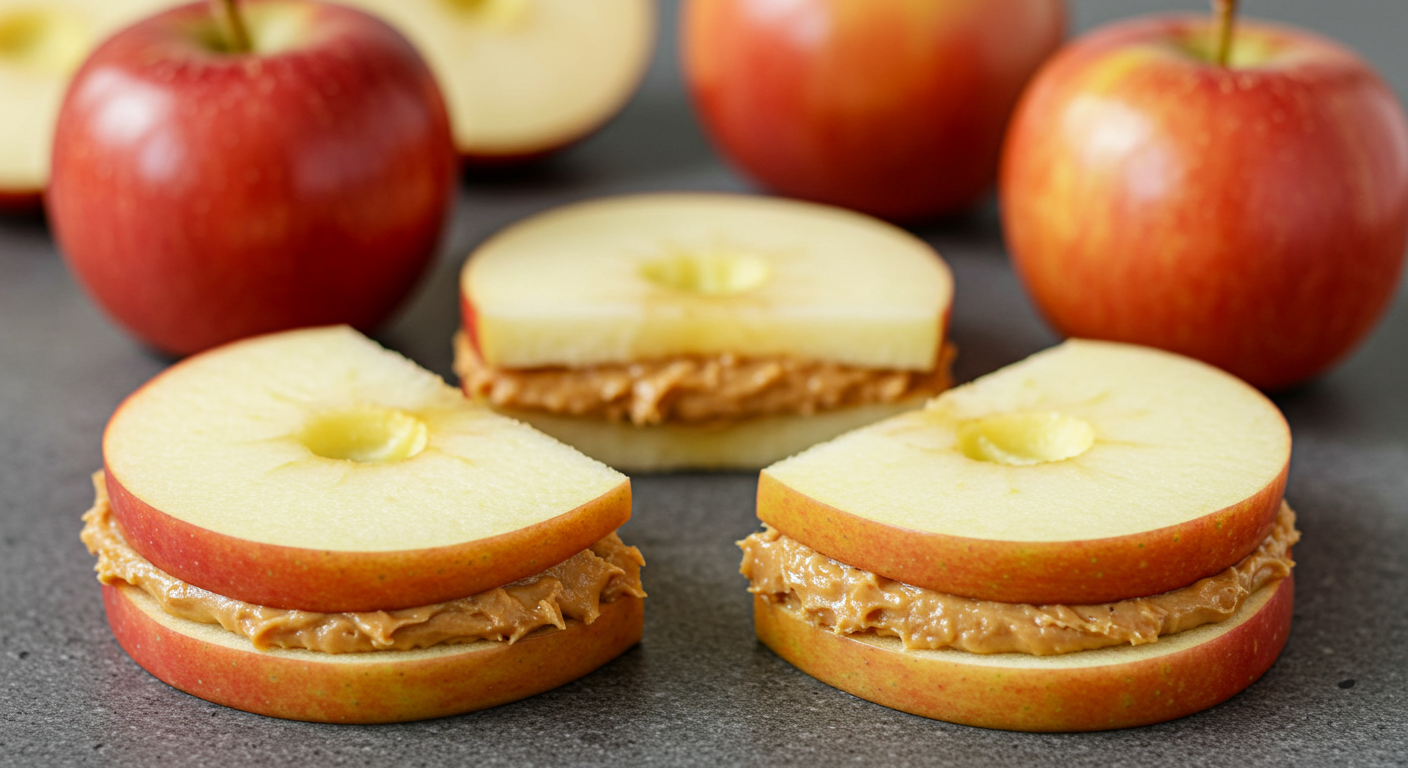 Apple Peanut Butter Sandwiches