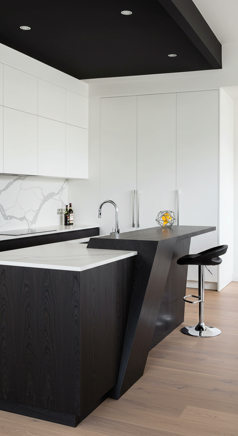 Asymmetrical Kitchen Island