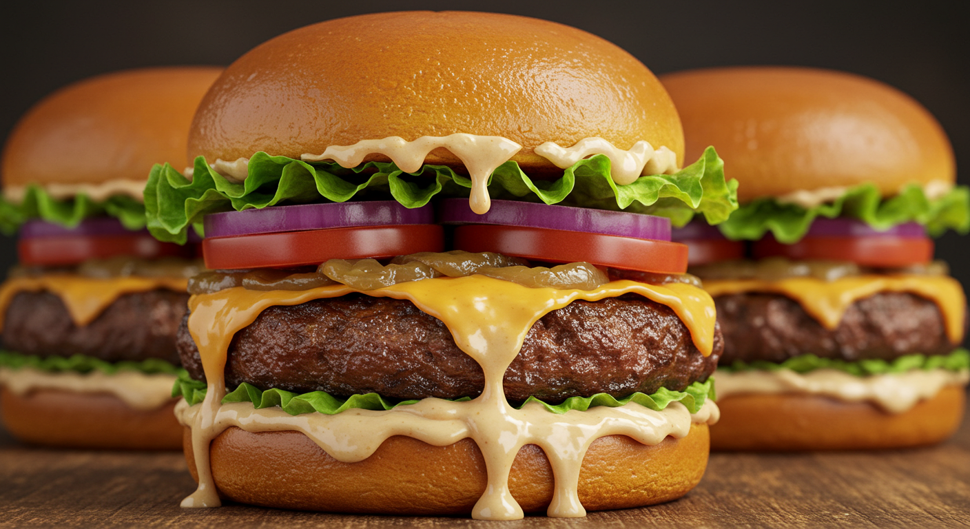 BBQ Burgers with Alabama White Sauce Spread