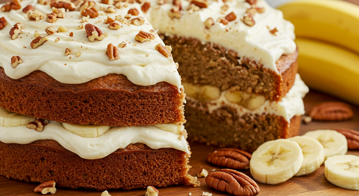 Banana-Pecan Hummingbird Cake