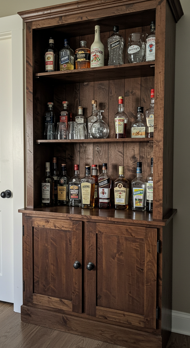 Bar Cabinet Hack Using Billy Shelves