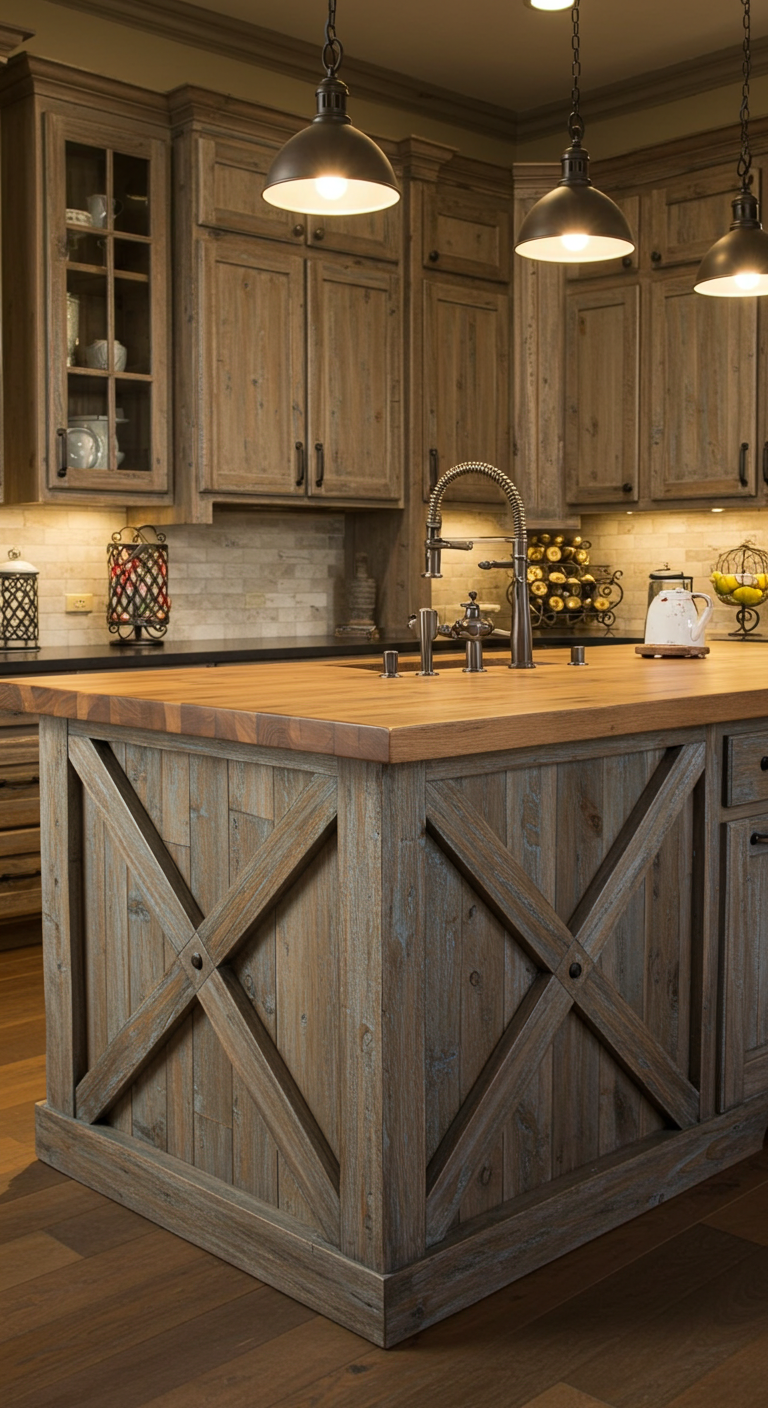 Barn-Style Kitchen Island