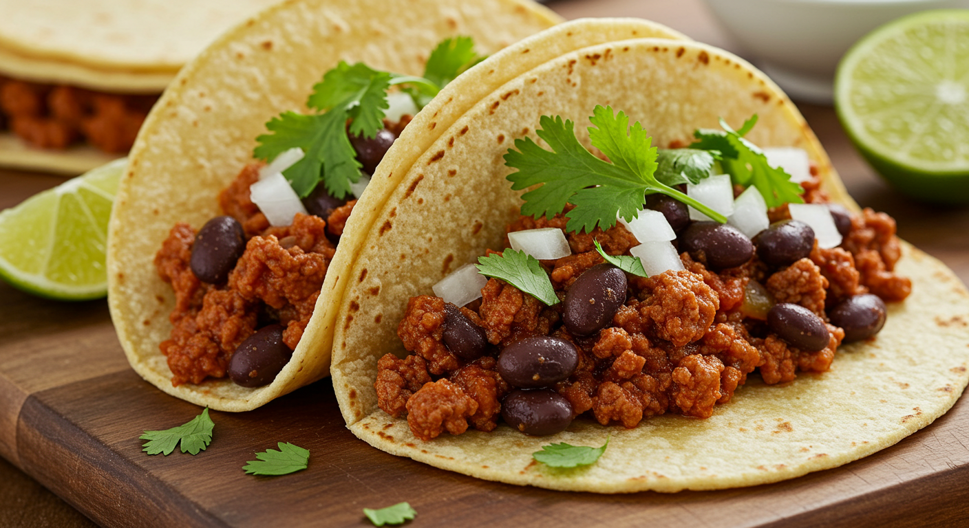 Beef and Black Bean Tacos