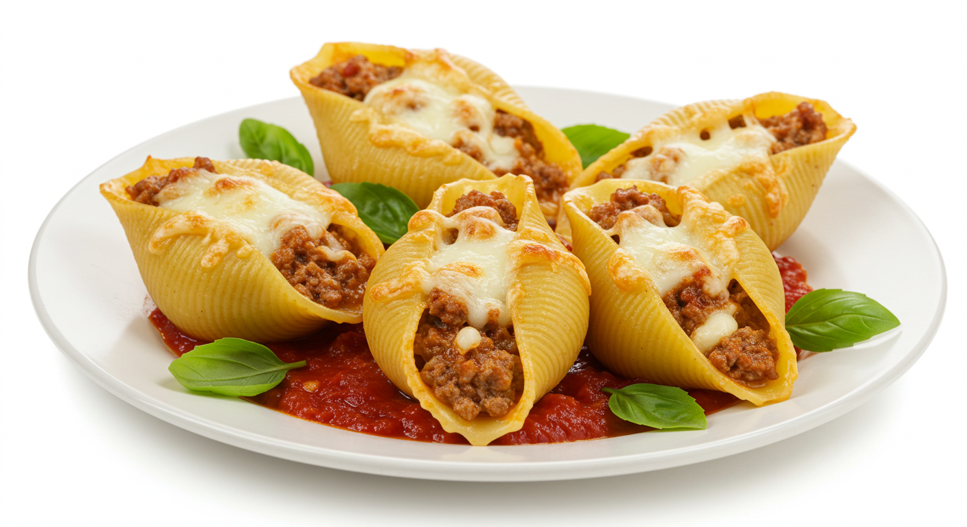 Beef and Cheese Stuffed Pasta Shells
