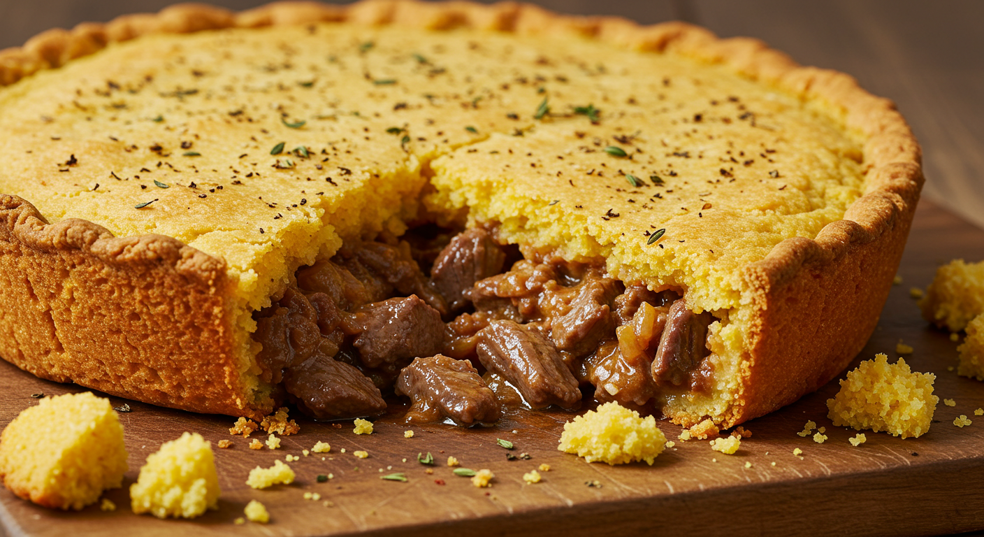 Beef and Cornbread Pie