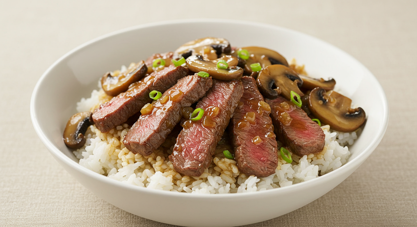Beef and Mushroom Bowls