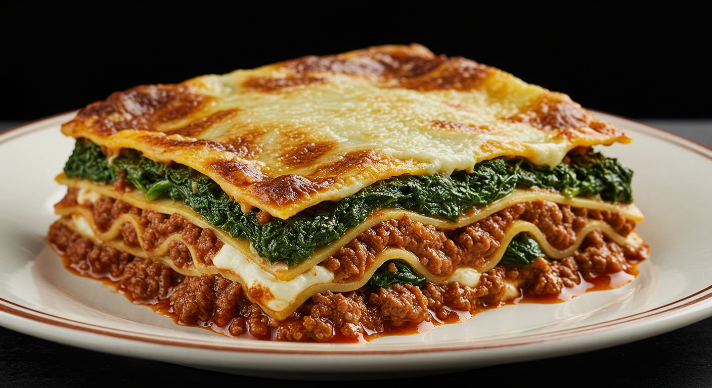 Beef and Spinach Lasagna