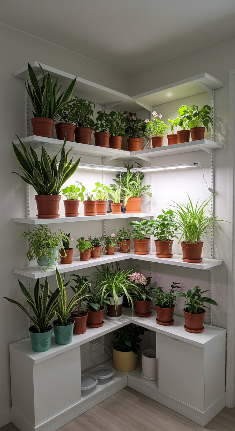 Billy Bookcase as a Vertical Indoor Garden