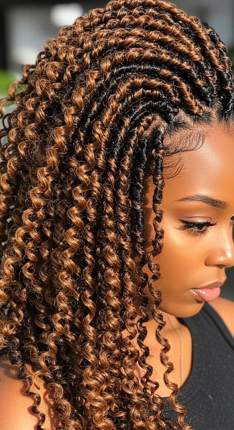 Black Girl Bohemian Box Braids