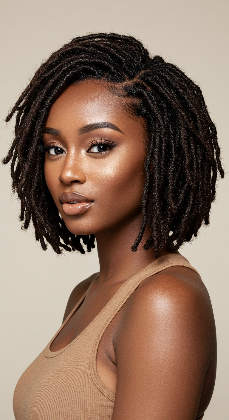 Black Girl Faux Locs Bob