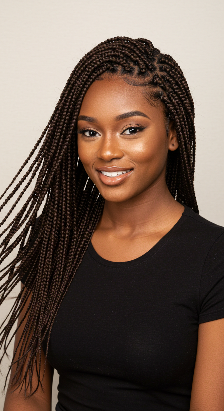 Black Girl Knotless Box Braids