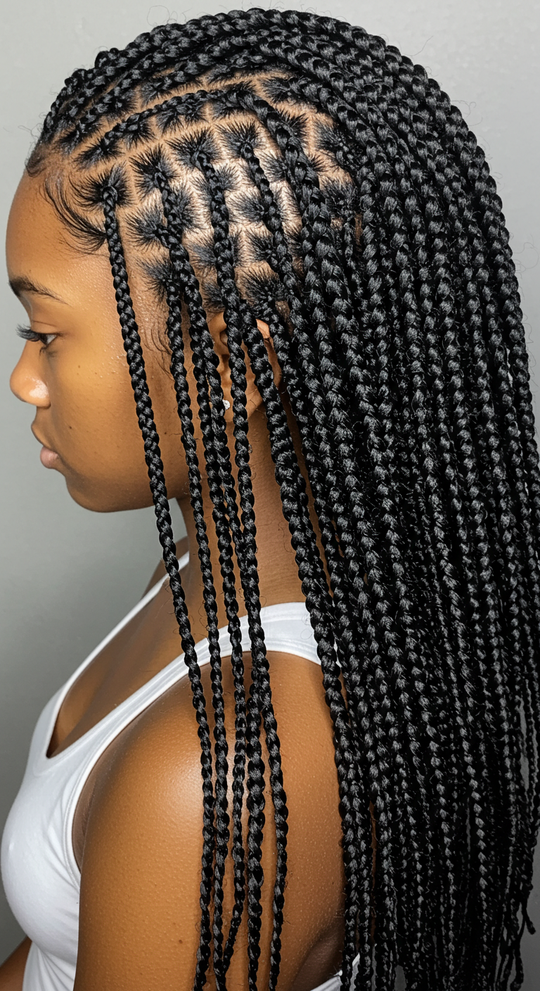 Black Girl Micro Braids