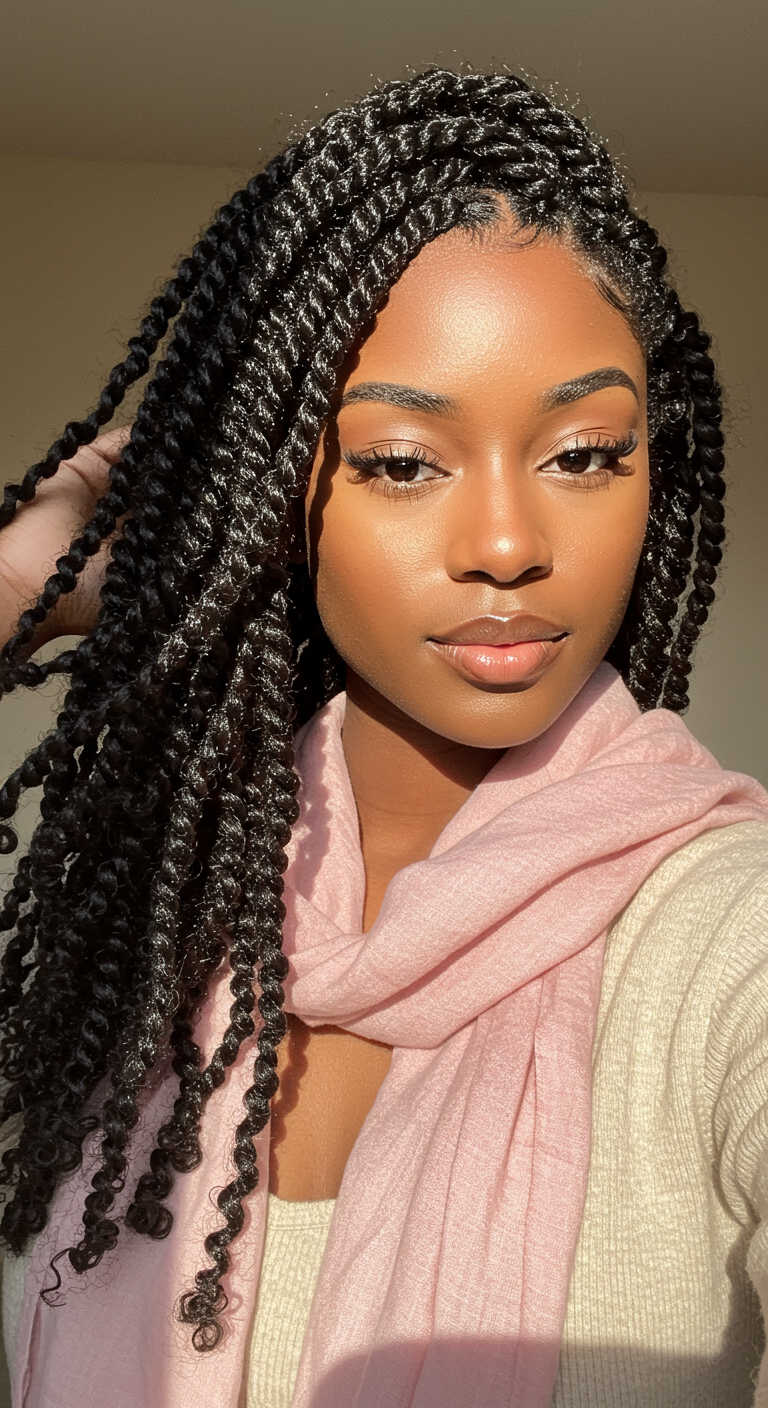 Black Girl Senegalese Twists