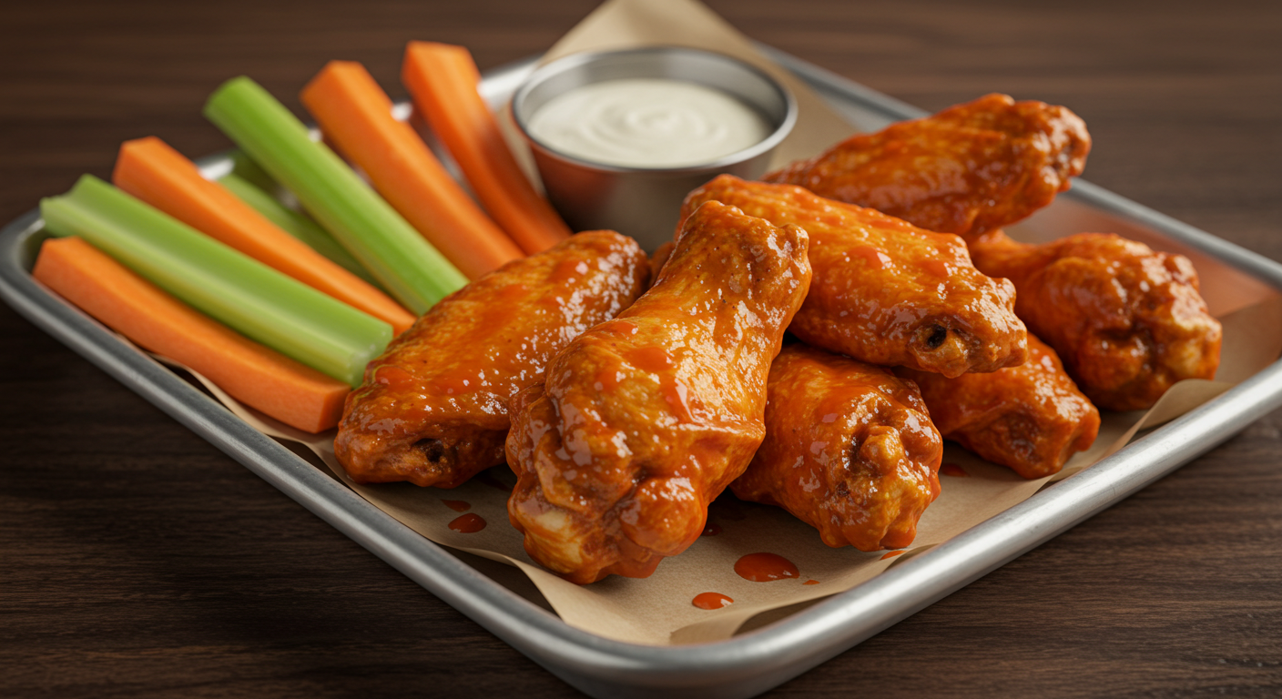 Buffalo Chicken with Celery and Carrots