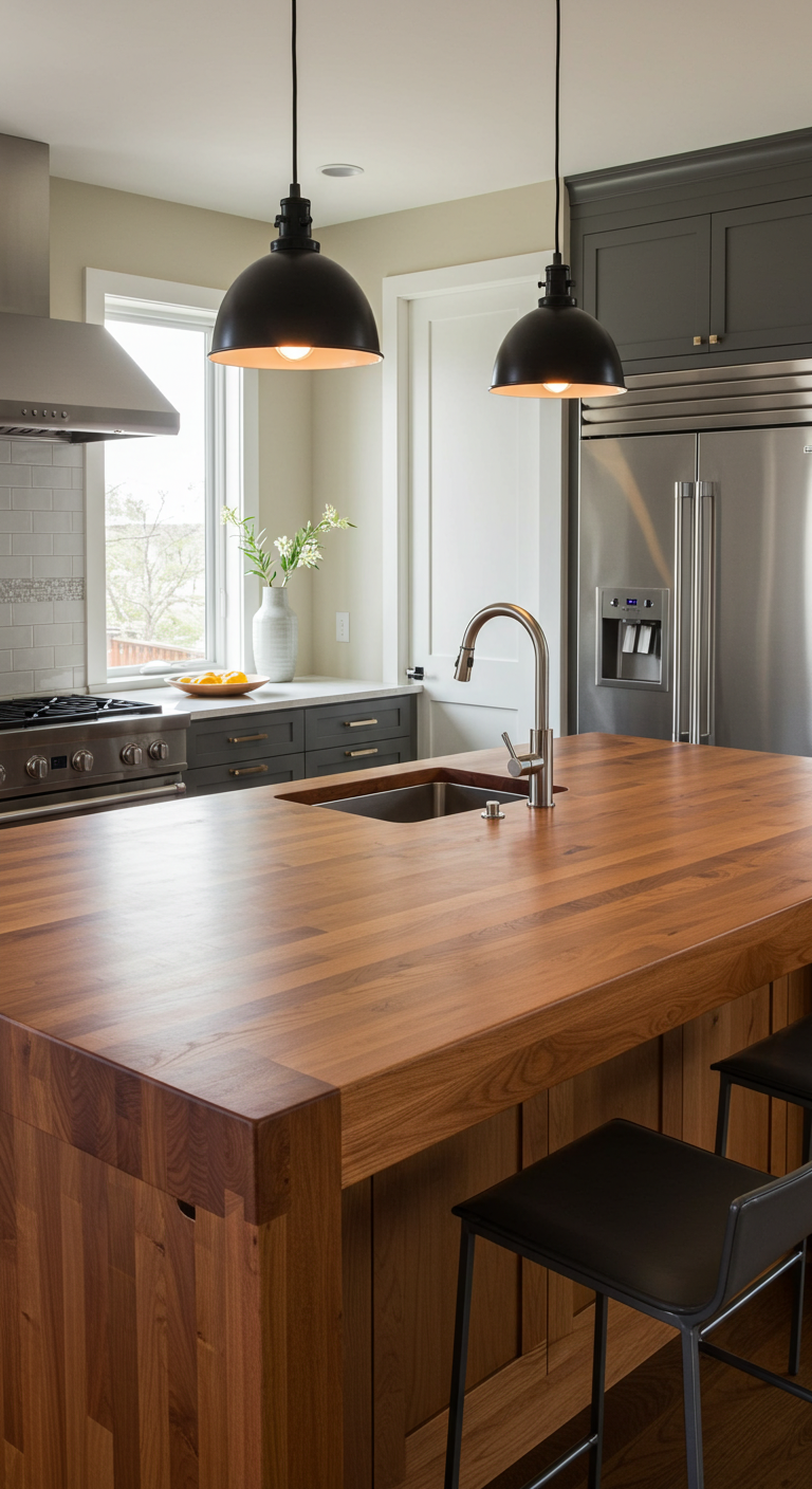 Butcher Block Countertop Kitchen Island