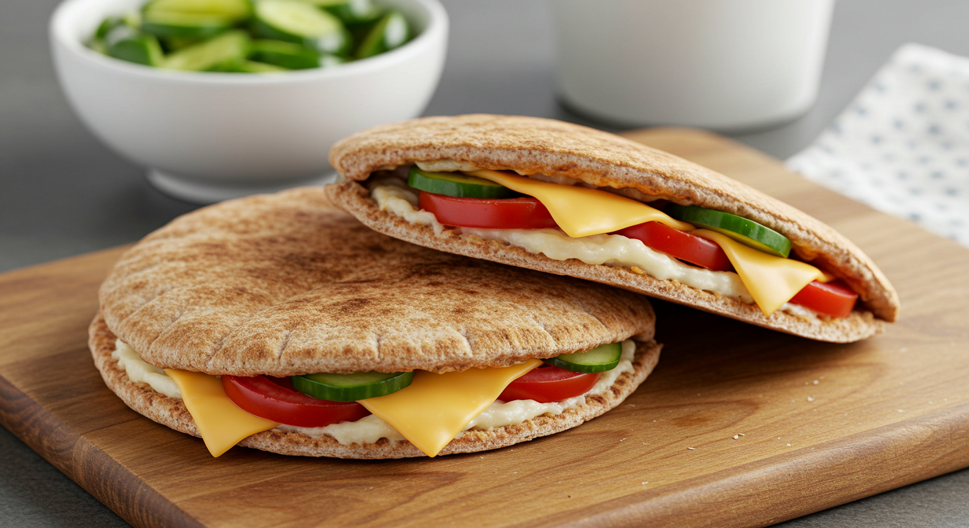 Cheese and Veggie Stuffed Pitas