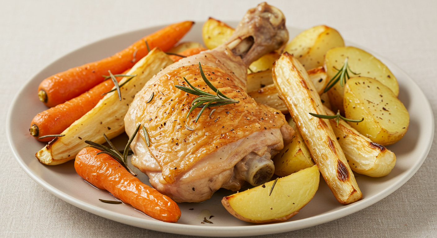 Chicken with Carrots, Parsnips, and Potatoes