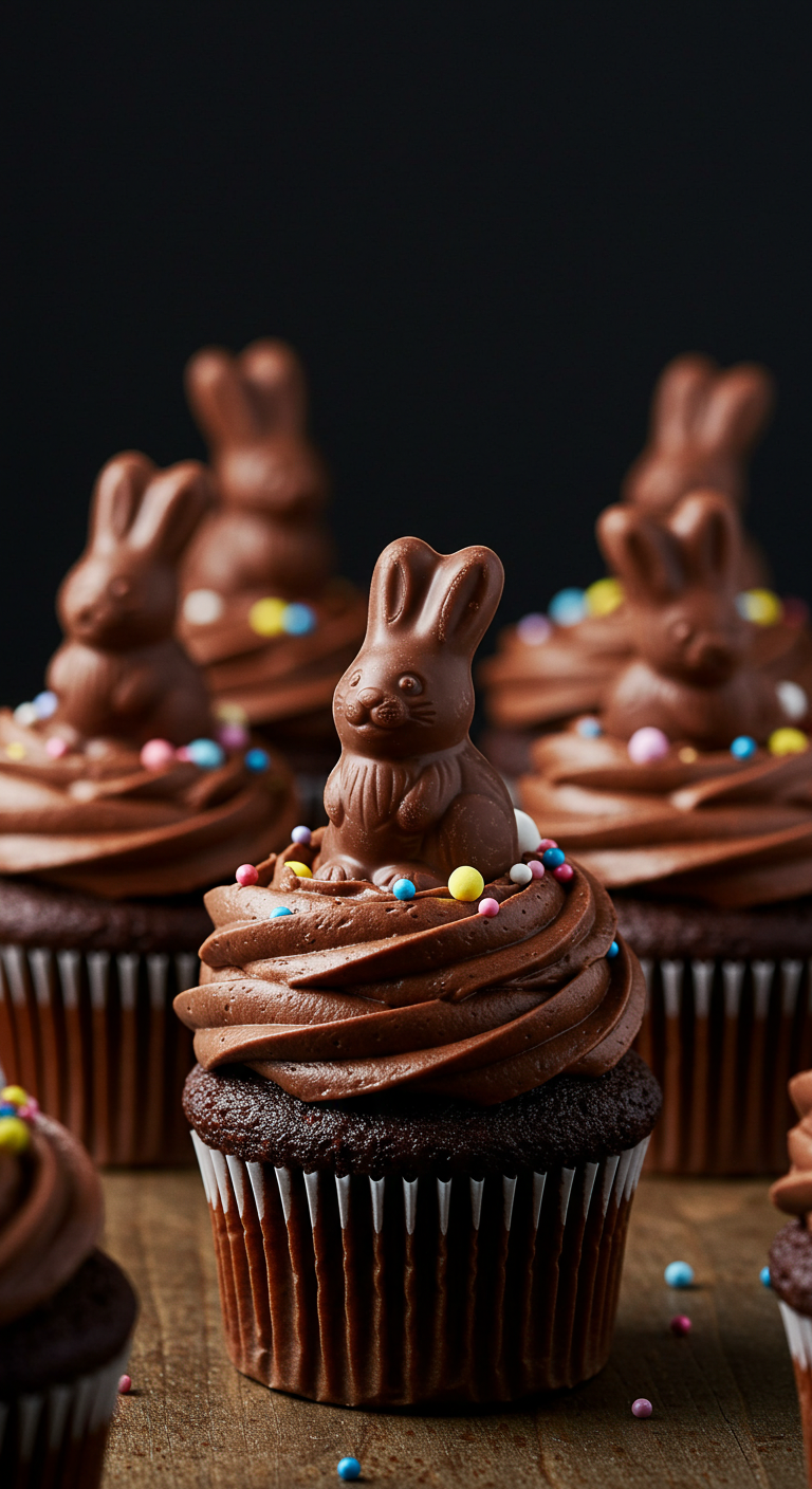 Chocolate Bunny Cupcakes