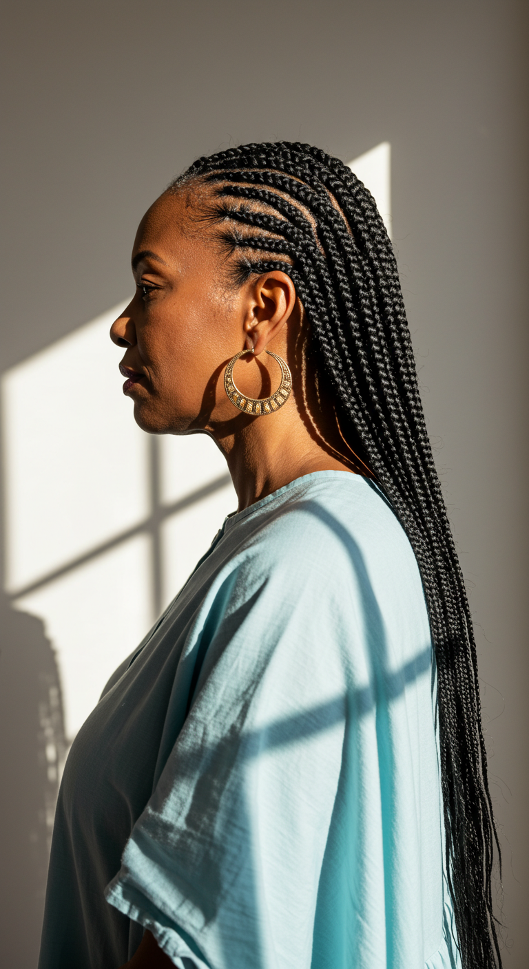 Classic Cornrows for Older Black Women
