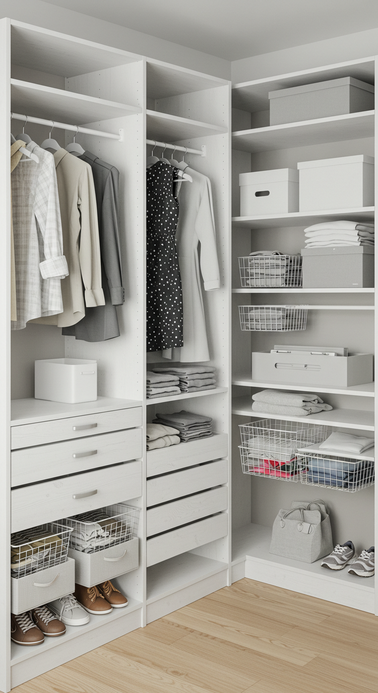 Closet Organizer with IKEA Billy Shelves