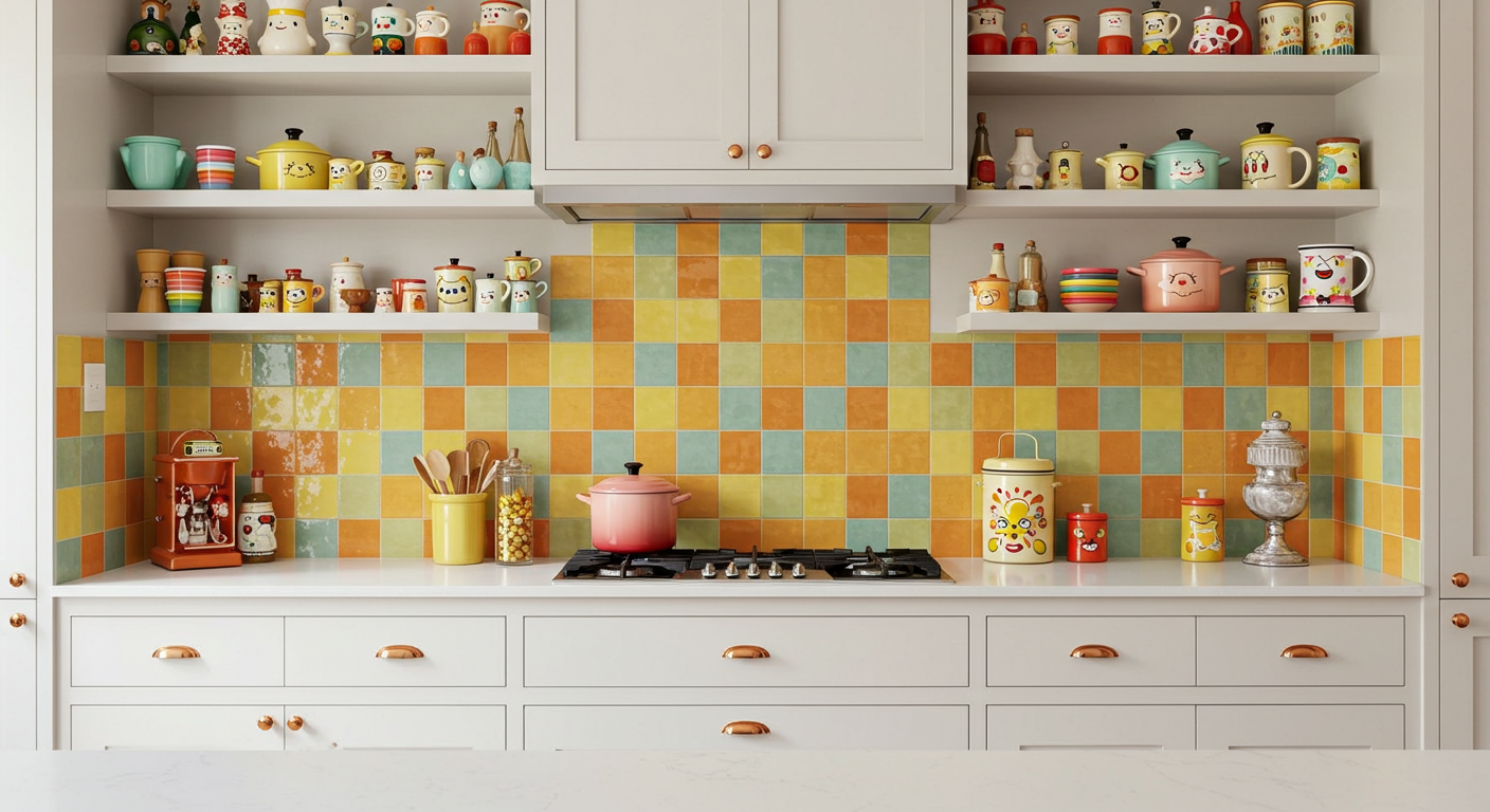 Colorful Backsplash for a Cheerful Kitchen