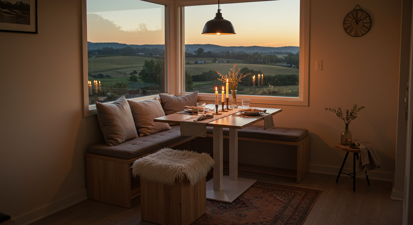 Cozy Dining Nook by the Window