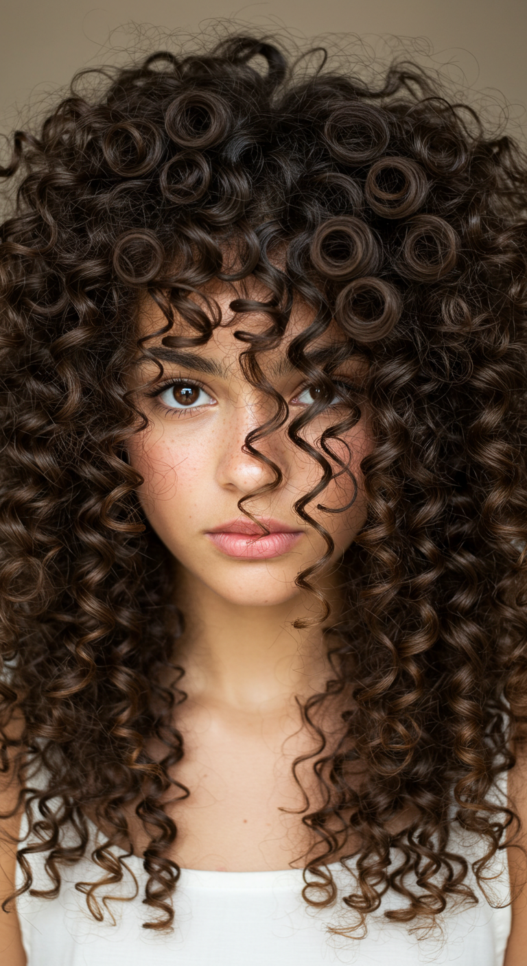 Curly Hair Spiral Ringlets Girl