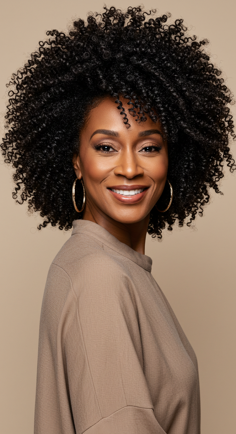 Curly TWA (Teeny Weeny Afro) for Older Black Women