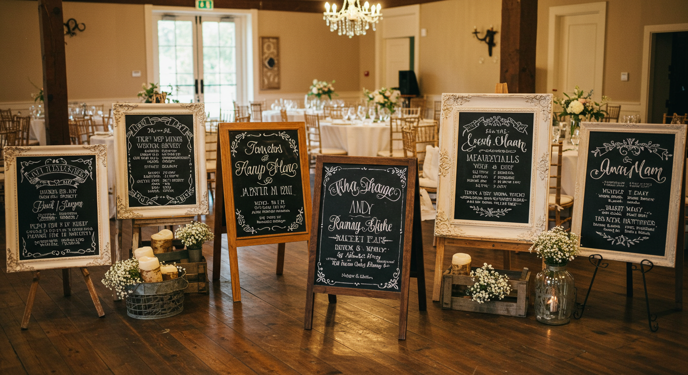 Customized Chalkboard Wedding Signs