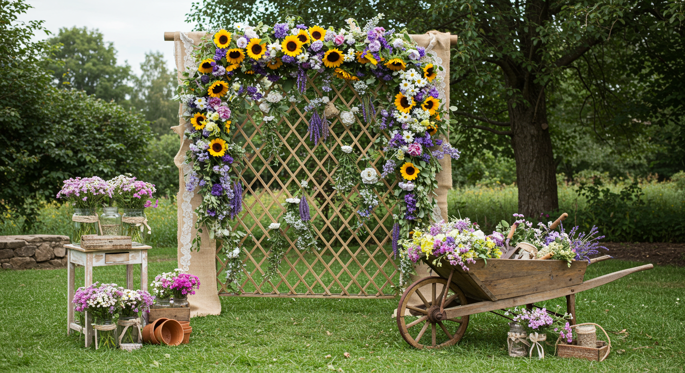 DIY Wedding Flower Backdrop