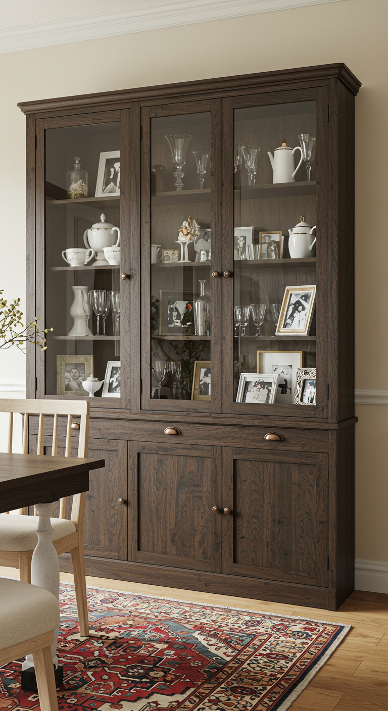 Dining Room Display Cabinet with Billy & Glass Doors