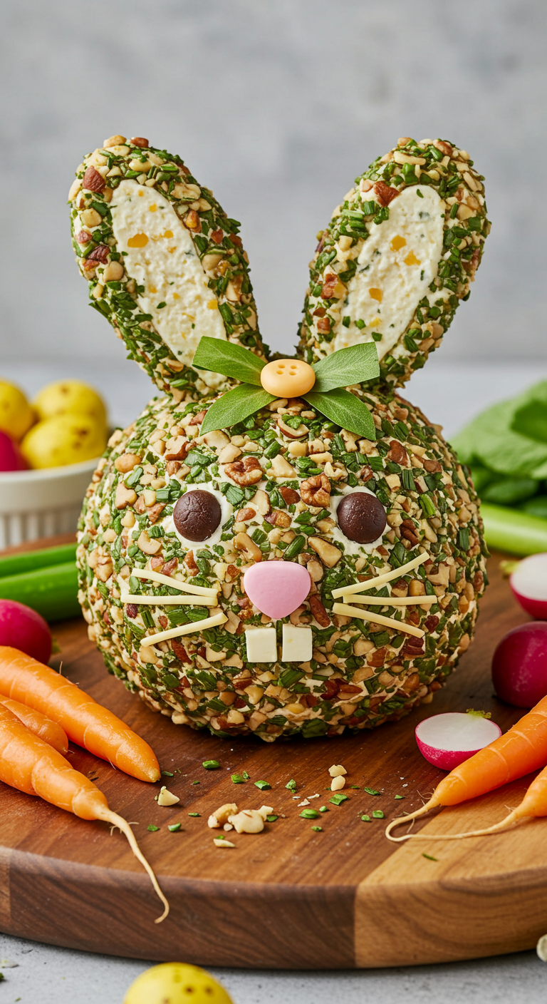 Easter Bunny-Shaped Cheese Ball