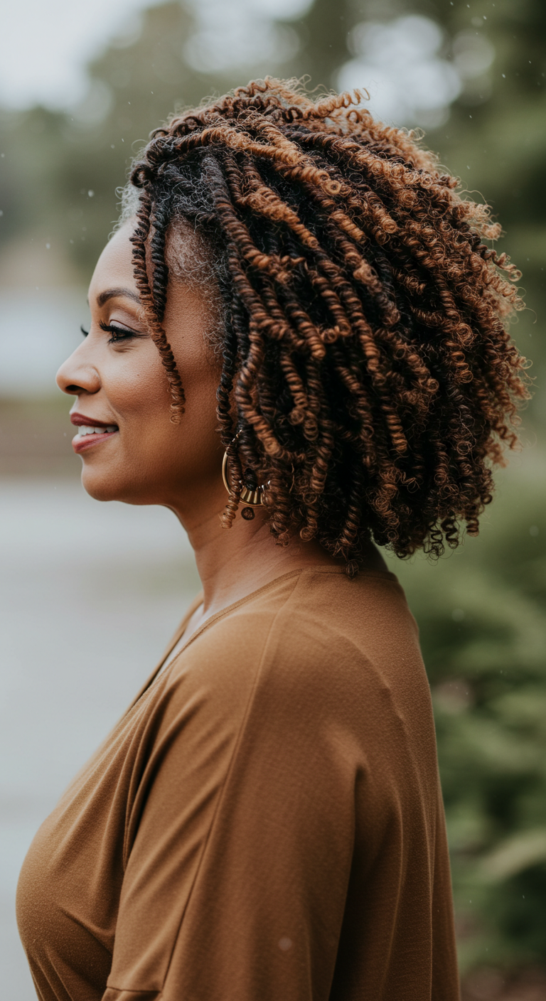 Elegant Twist-Out for Older Black Women