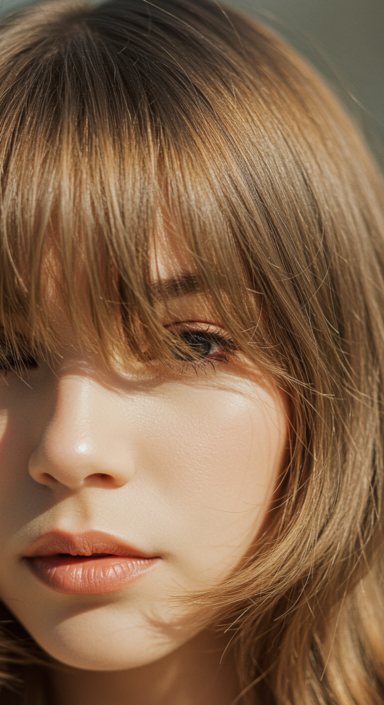 Face-Framing Layers with Wispy Bangs