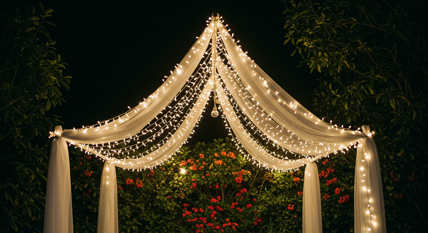 Fairy Light Wedding Canopy