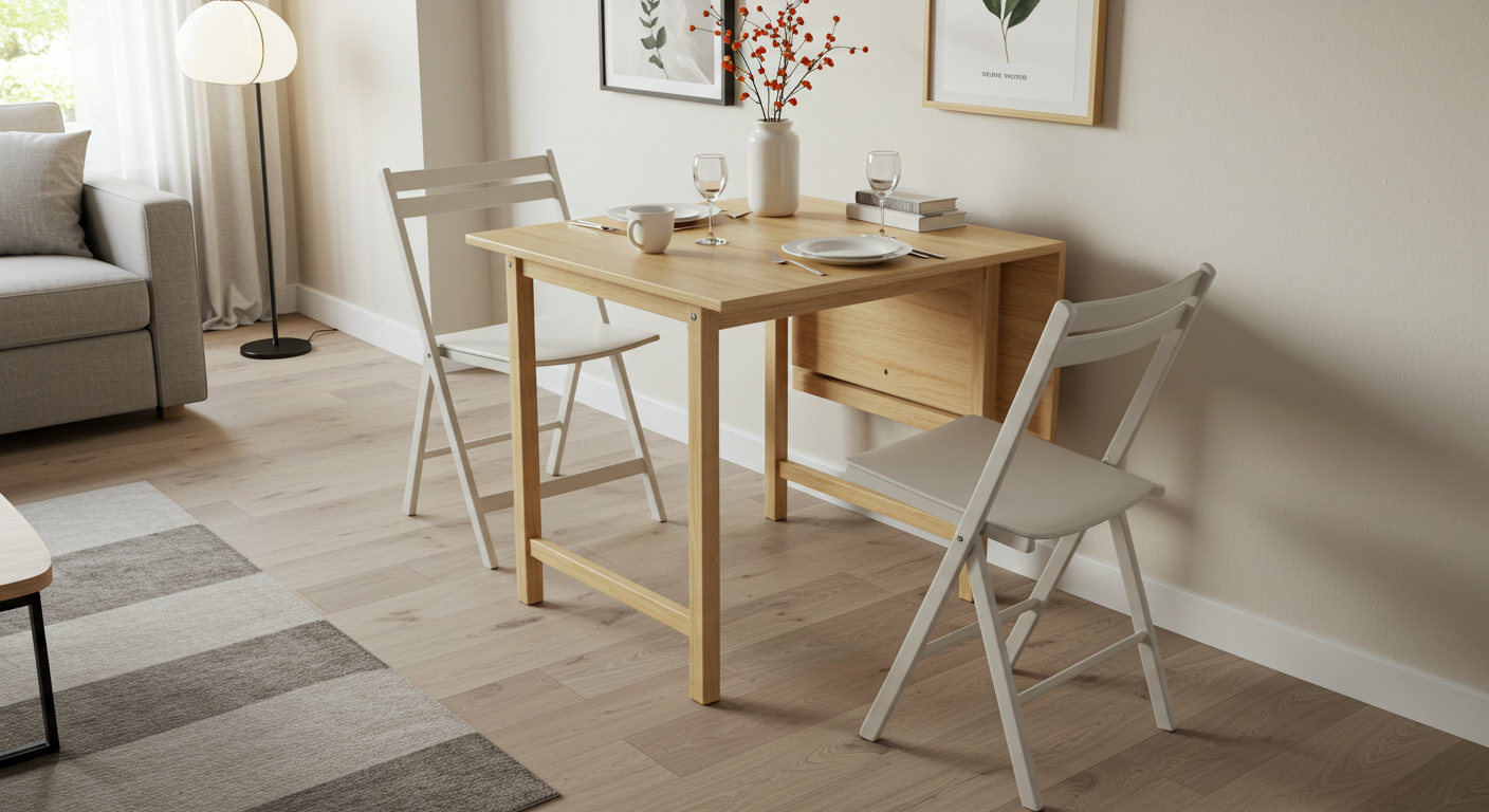 Foldable Dining Setup for Small Spaces