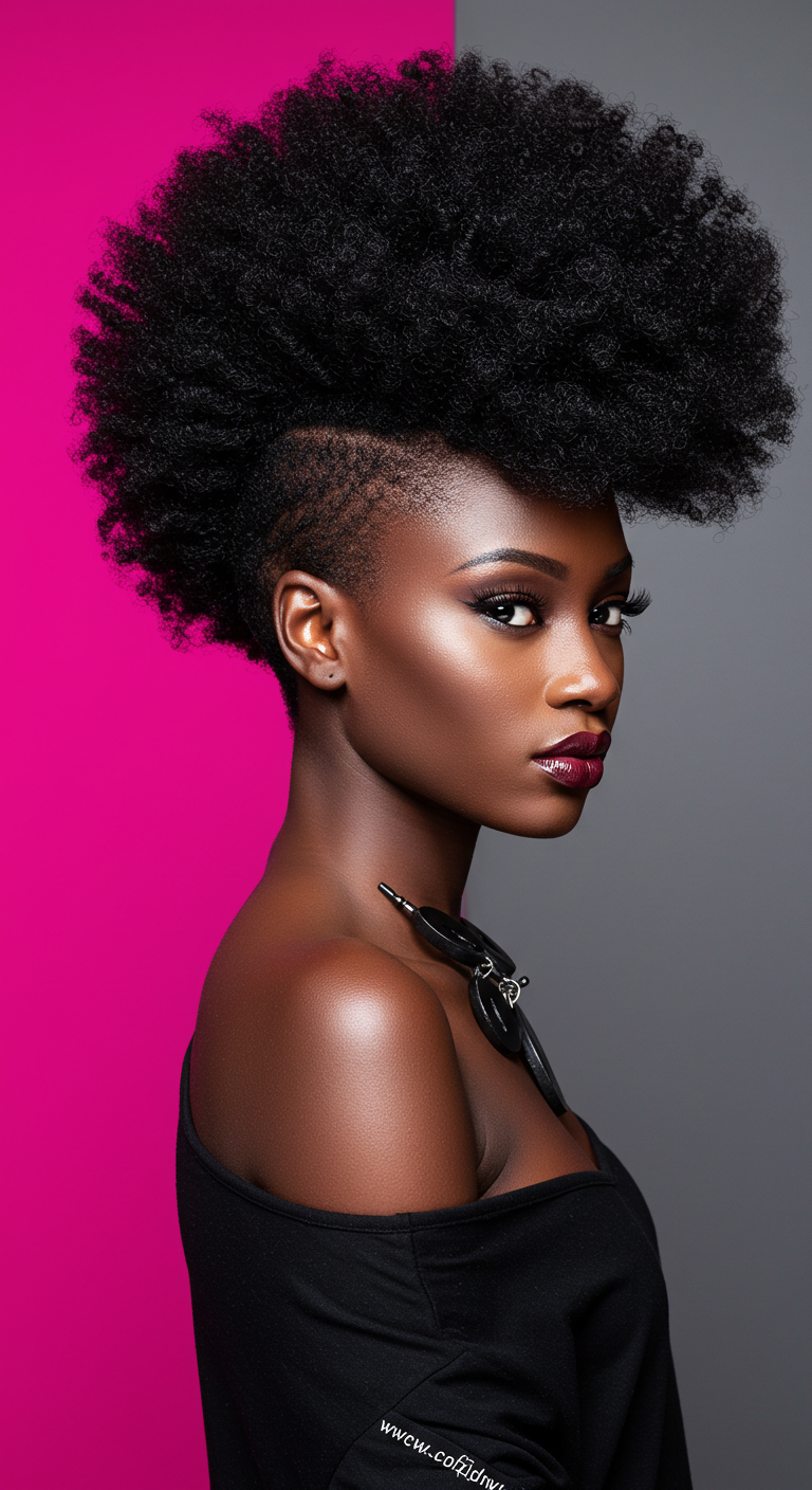 Frohawk Black Women Hairstyle
