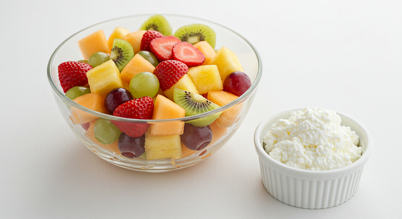 Fruit Salad with Cottage Cheese
