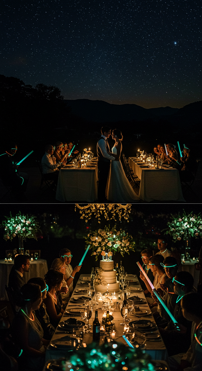 Glow-in-the-Dark Wedding Elements