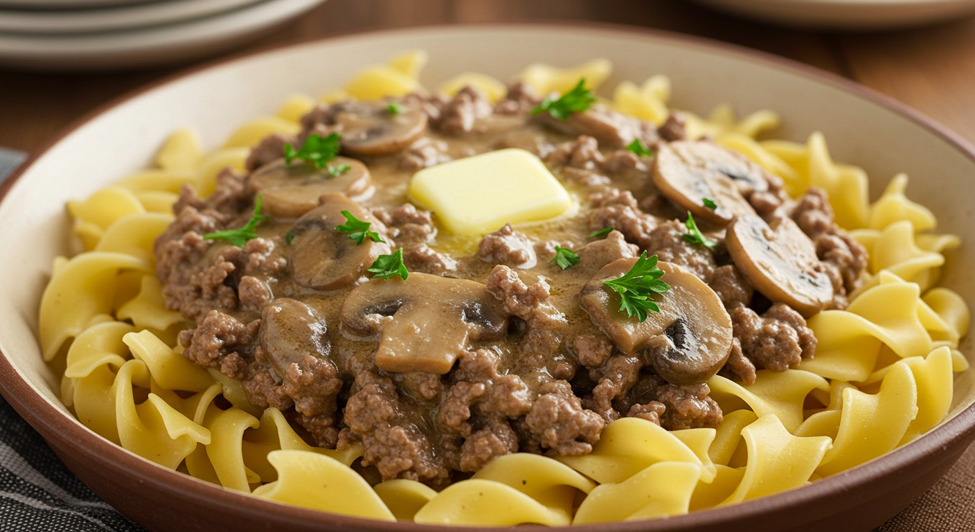 Ground Beef Stroganoff