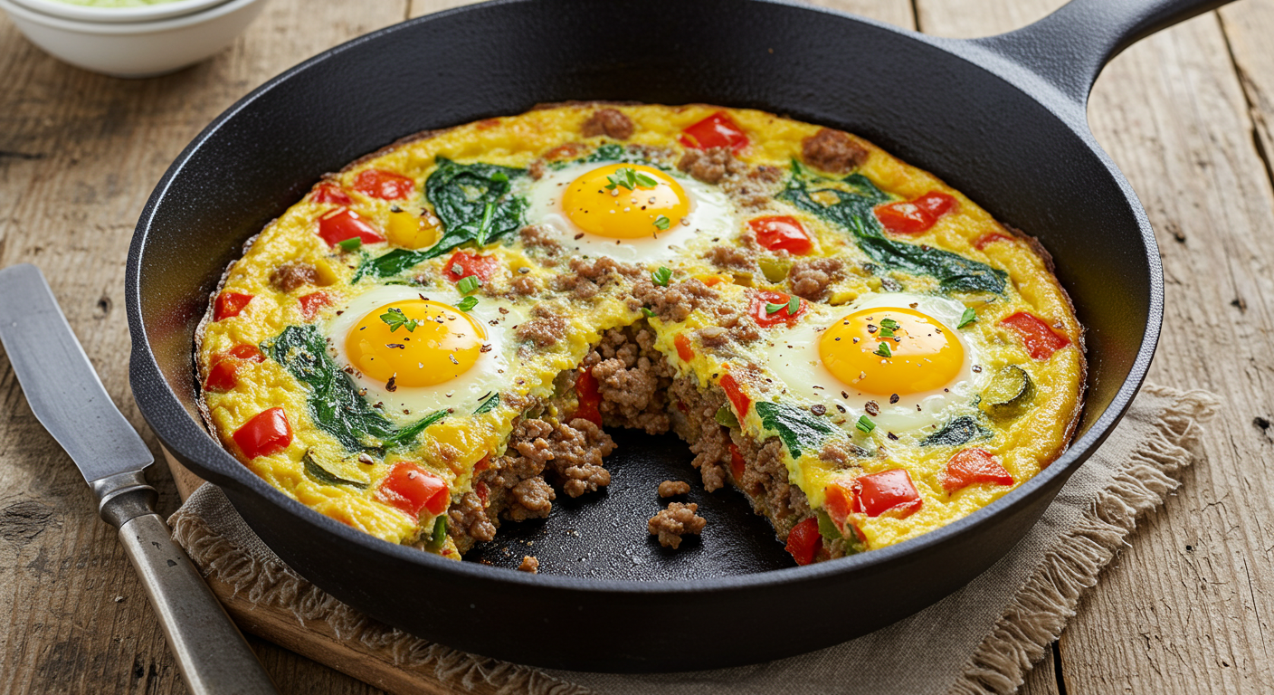 Ground Beef and Veggie Frittata